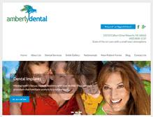 Tablet Screenshot of amberlydental.com